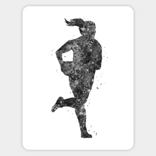 Rugby player black and white Sticker